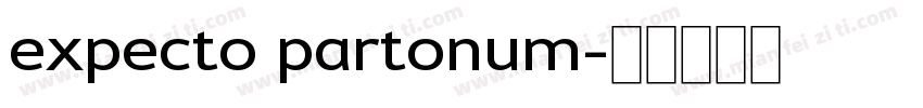 expecto partonum字体转换